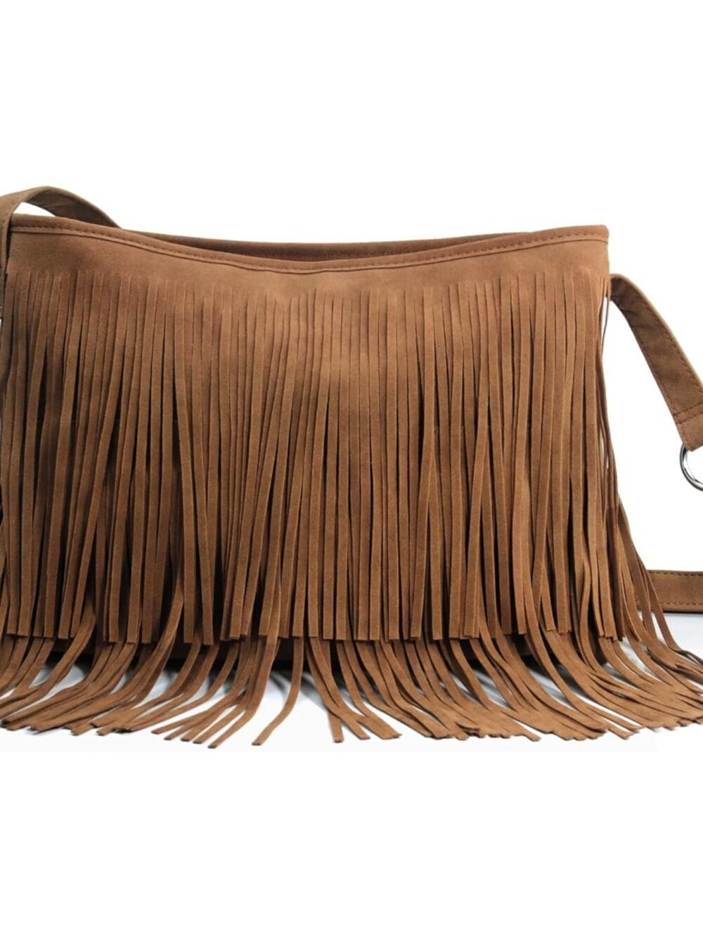 Tassel Faux Suede Leather Hobo Cross Body Shoulder Bag Womens Sling Bag